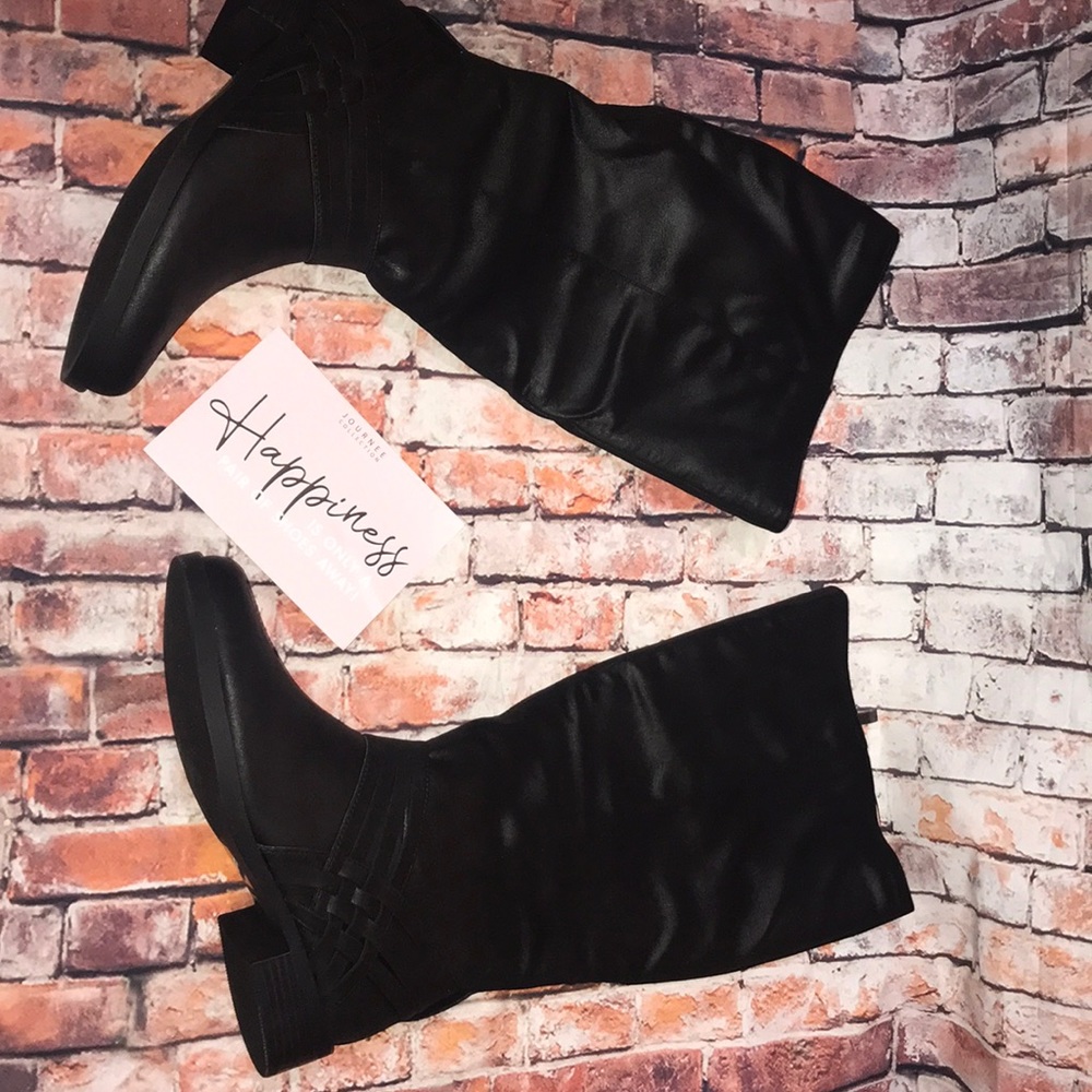 Journee collection boots 9xwc WIDE CALF BLACK NEW